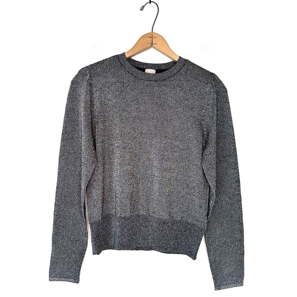 H&M | Silver Metallic Lightweight Sweater Size Small